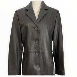 Black Genuine Leather Lambskin Jacket